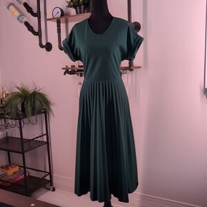 elizabeth & nicole pleated dress Elizabeth & Nicole Women Dress Sz L mauve pink cuff short D1